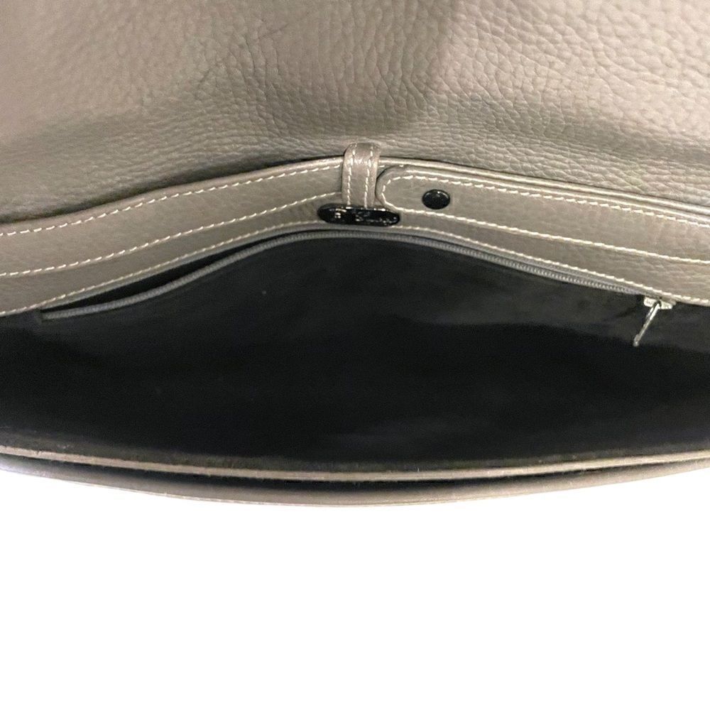 GUCCI Vintage Gray Leather Crossbody Bag / Clutch - Picture 4 of 13